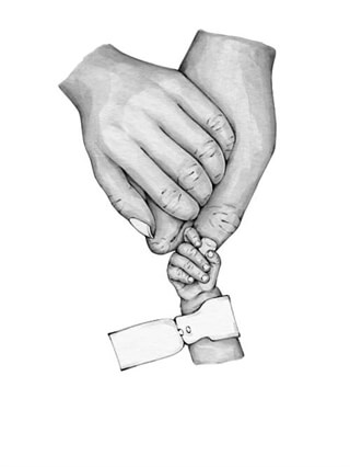 Pappa, mamma & nyfödd - Poster